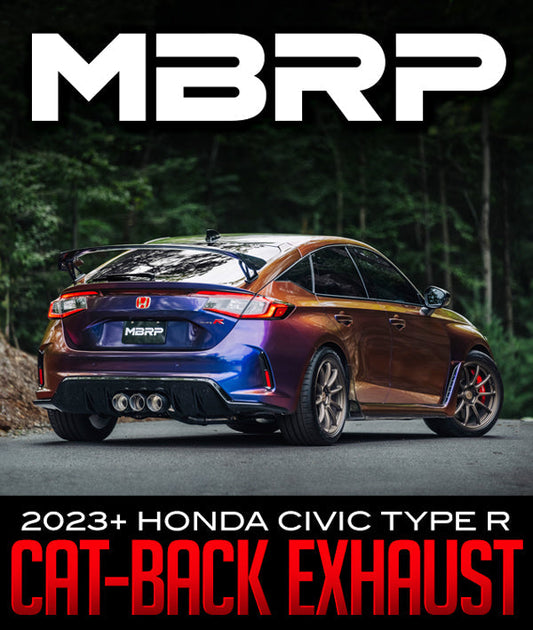MBRP 3" CAT-BACK, TRIPLE CENTER EXHAUST SYSTEM: 2023+ HONDA CIVIC TYPE R