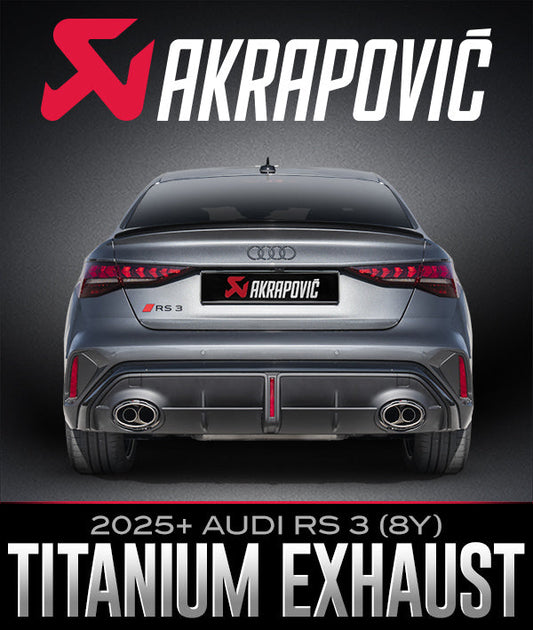 AKRAPOVIČ EVOLUTION LINE TITANIUM EXHAUST: 2025+ AUDI RS 3 (8Y)